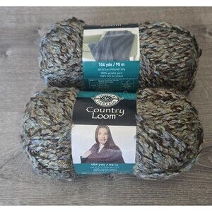 2 Skein Loops & Threads Country Loom Driftwood Yarn 5 oz 104 yards Super Bulky 6